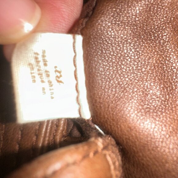 Anthropologie Leather Jacket Beautiful Brown Double Breasted Waist length XS - Picture 13 of 13